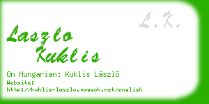 laszlo kuklis business card