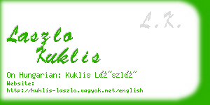 laszlo kuklis business card